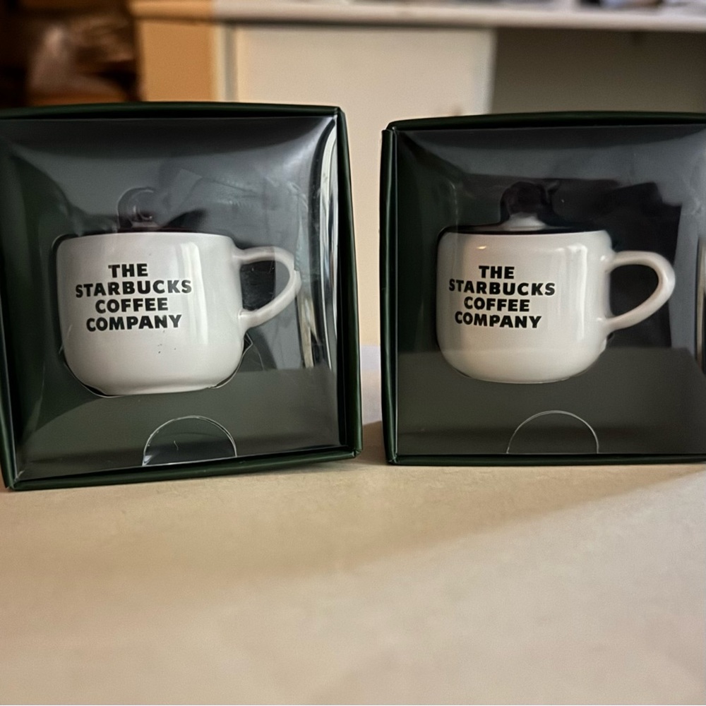 2025 Starbucks NWT 🎄Christmas🎄 Set of (2) Holiday Espresso Cup Ornament